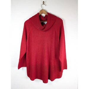 Calvin Klein Sweater‎ Sz 2X Cowl Knit Chunky Office Holiday Christmas Minimalist